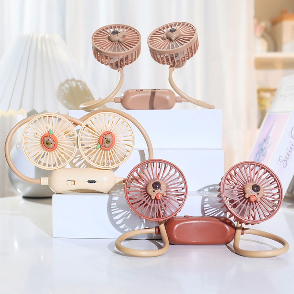 Ventilateur de Cou Portable 2 Vitesses Rechargeable par USB – مروحة عنق تنزوت