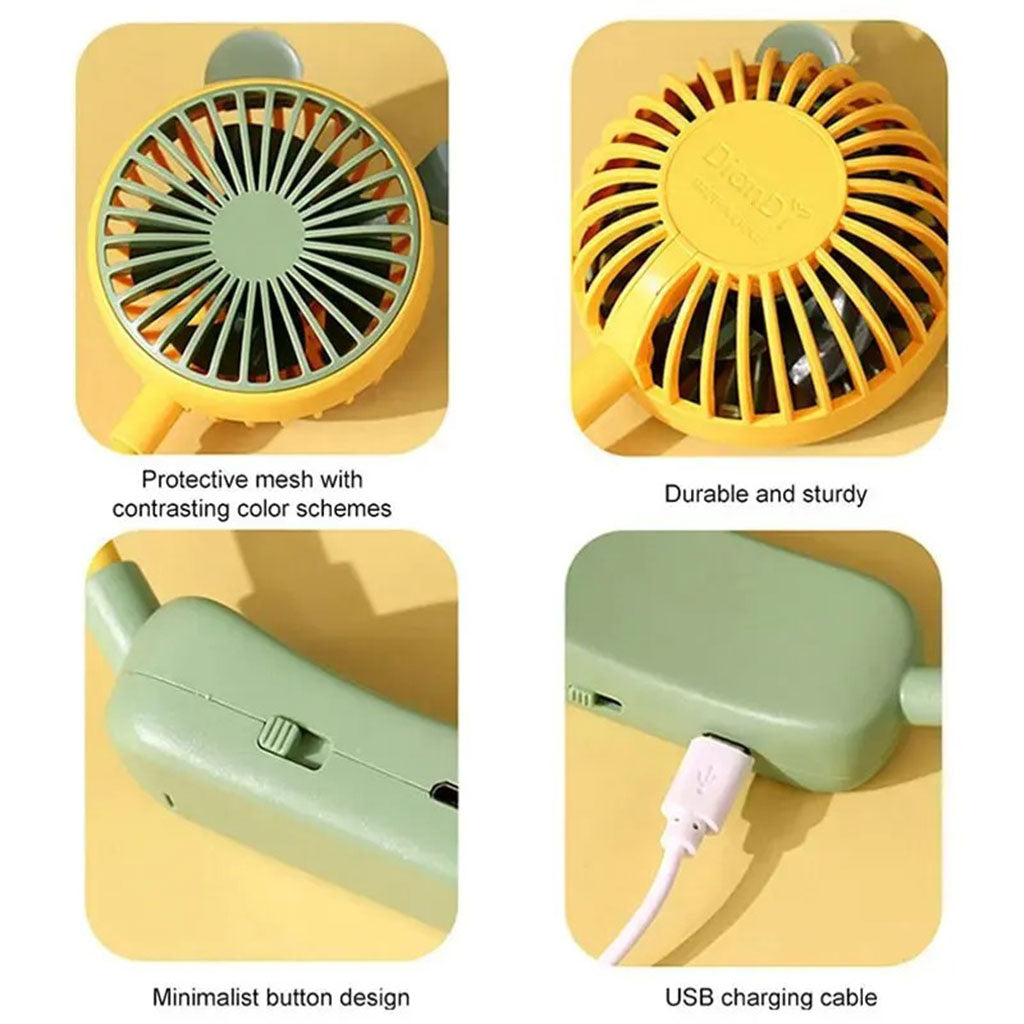 Ventilateur de Cou Portable 2 Vitesses Rechargeable par USB – مروحة عنق تنزوت