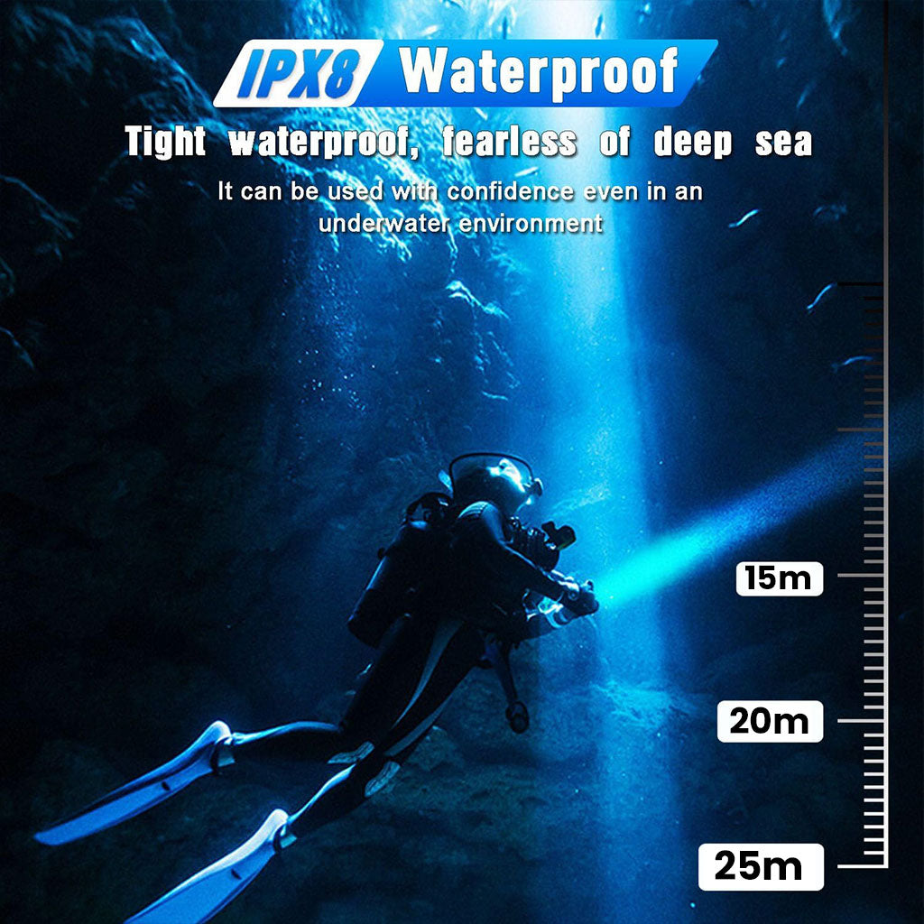 Lampe Torche Sous-Marine Étanche jusqu’à 25 mètres – مصباح تحت السباحة تحت الماء تنزوت