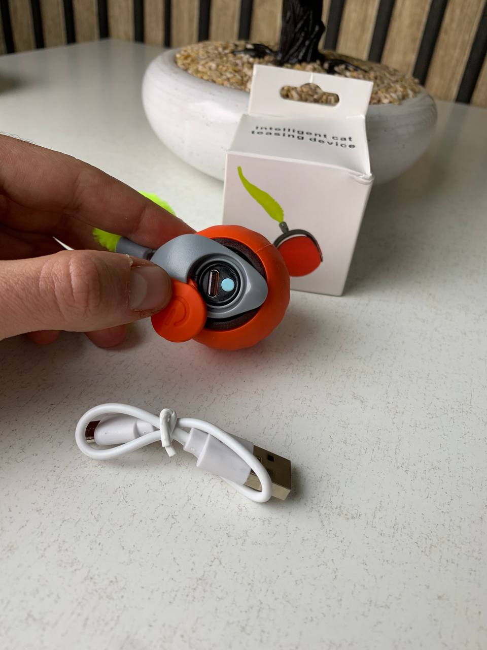 Jouets interactifs pour chat boule roulante électrique – لعبة القطط الكرة المتدحرجة الكهربائية - تنزوت