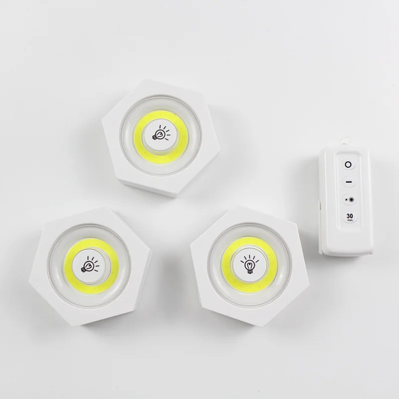 Kit de 3 lampes Led Hexagone sans fil avec télécommande تنزوت