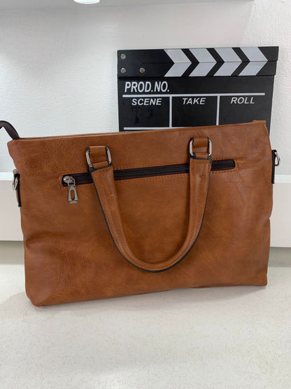 Cartable Homme en Simili Cuir Design Élégant Jeep 180551-12 Marron Clair – حقيبة جلدية لون بني فاتح تنزوت
