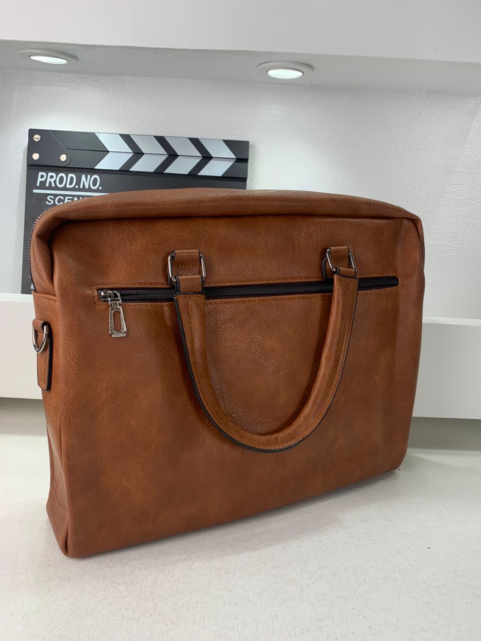 Cartable Homme en Simili Cuir Design Élégant Jeep Marron – حقيبة جلدية لون بني تنزوت