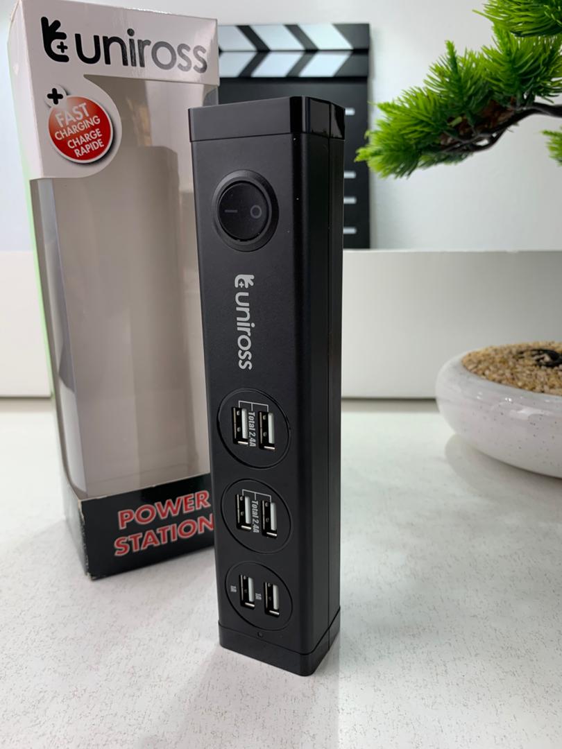 Uniross Station de charge Multi-appareils 6 ports USB A – مقبس طاقة متعدد المنافذ تنزوت