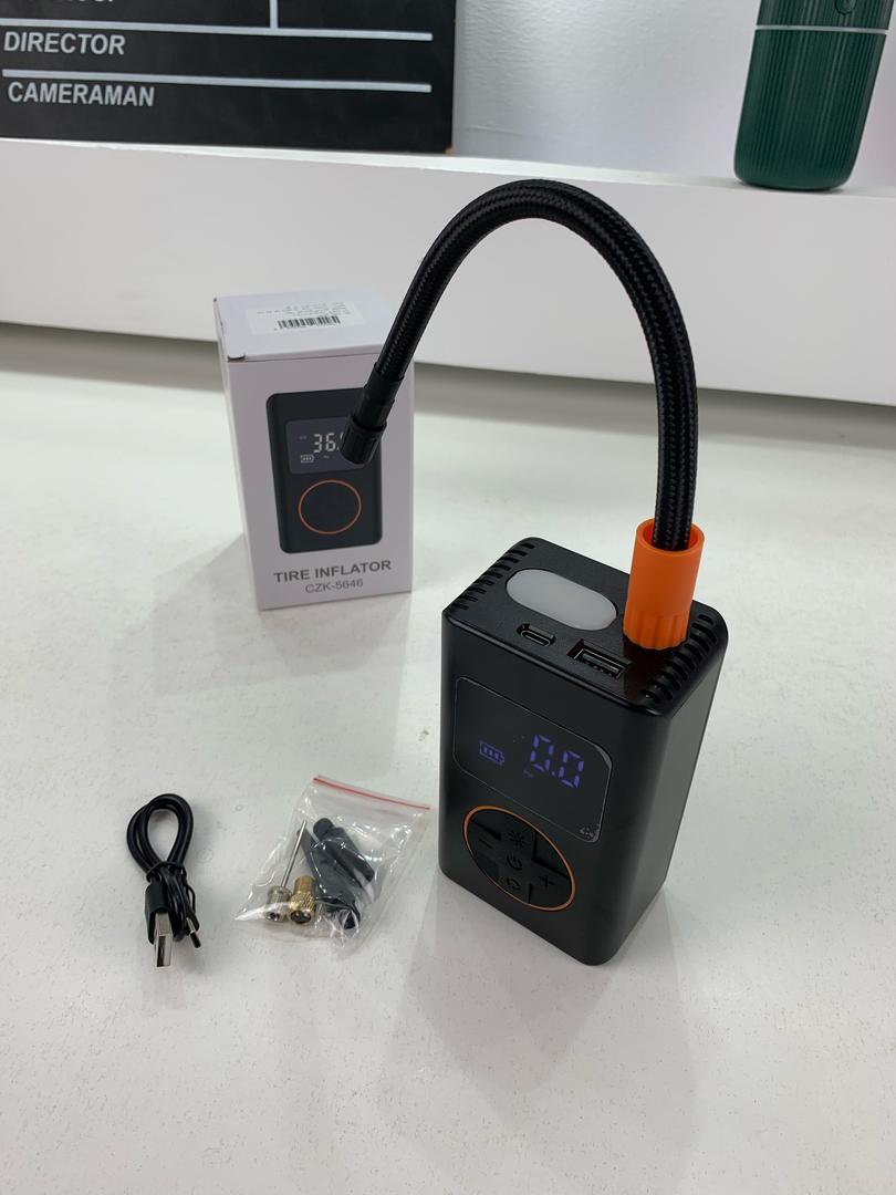 Compresseur d’air pour pneus de voiture avec manomètre numérique – جهاز ضغط الهواء - تنزوت