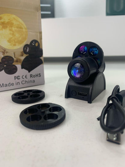 Lampe de projection de ciel étoilé avec 15 motifs – مصباح عرض القمر تنزوت