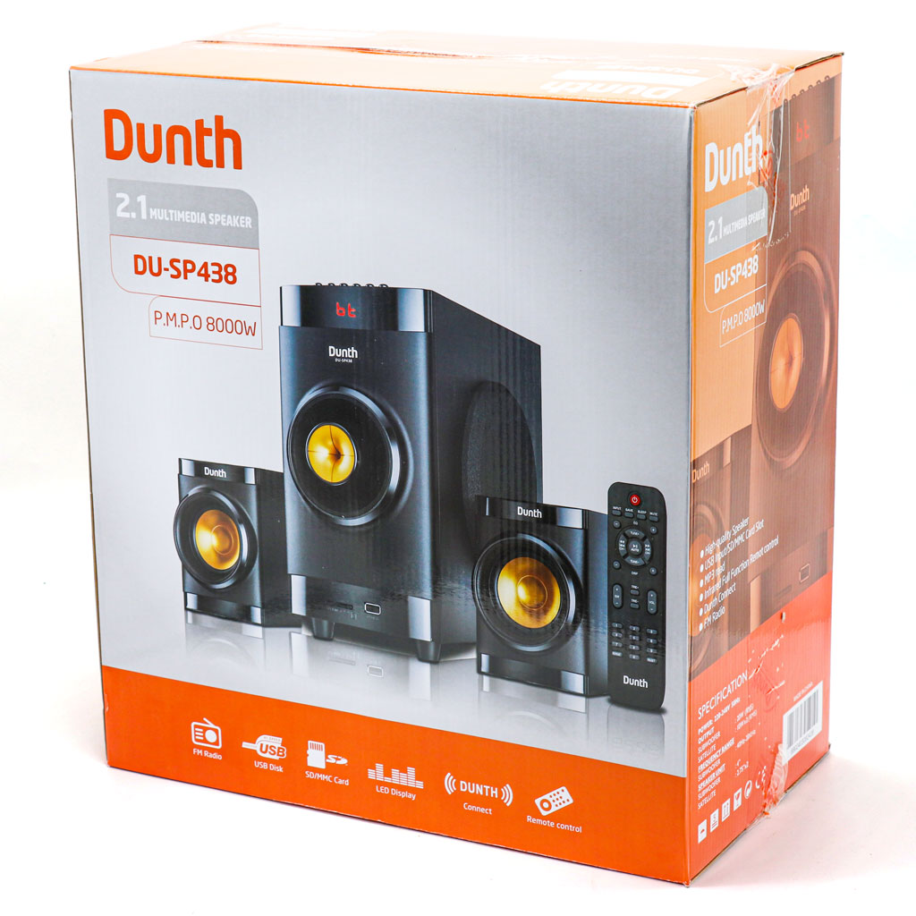 Haut Parleur Multimédia 2.1 BT/AUX/USB/FM radio DUNTH DU-SP438 - تنزوت