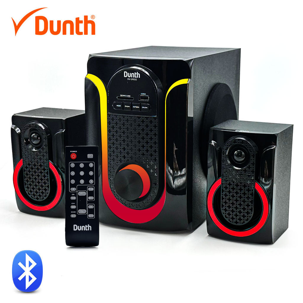 Haut-Parleur DUNTH 8000 W LED BT/AUX/USB/FM Radio DU-SP832 – مكبر صوت إحترافي أصلي تنزوت