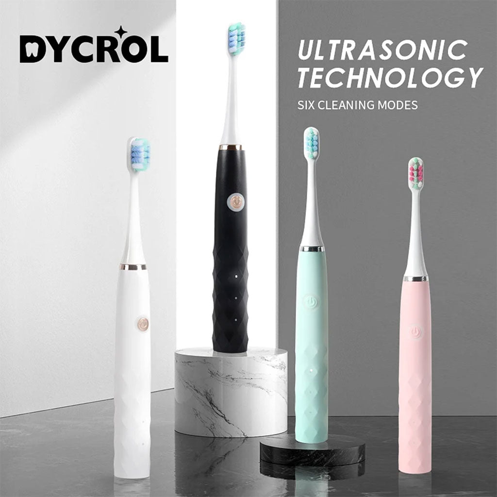 Brosse à dents électrique sonique 6 modes réglables avec 4 têtes – فرشاة أسنان تنزوت
