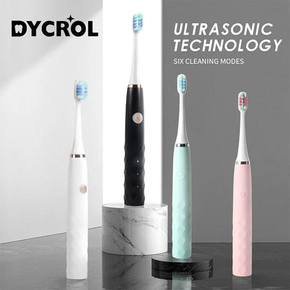 Brosse à dents électrique sonique 6 modes réglables avec 4 têtes – فرشاة أسنان تنزوت