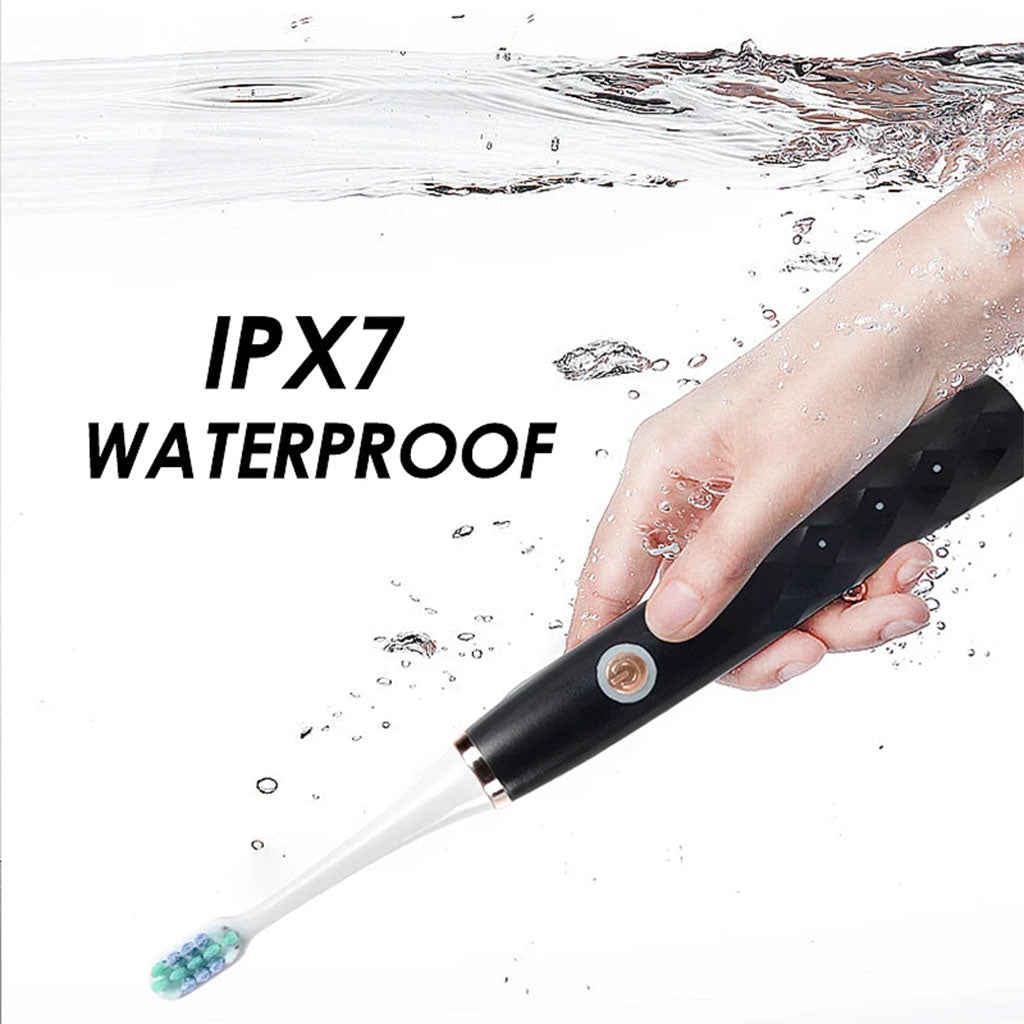 Brosse à dents électrique sonique 6 modes réglables avec 4 têtes – فرشاة أسنان تنزوت
