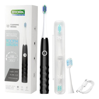 Brosse à dents électrique sonique 6 modes réglables avec 4 têtes – فرشاة أسنان تنزوت