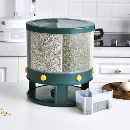 Distributeur de nourriture e récipient de stockage de céréales rotatif – حامل حبوب قابل للدوران تنزوت