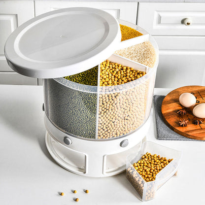 Distributeur de nourriture e récipient de stockage de céréales rotatif – حامل حبوب قابل للدوران تنزوت