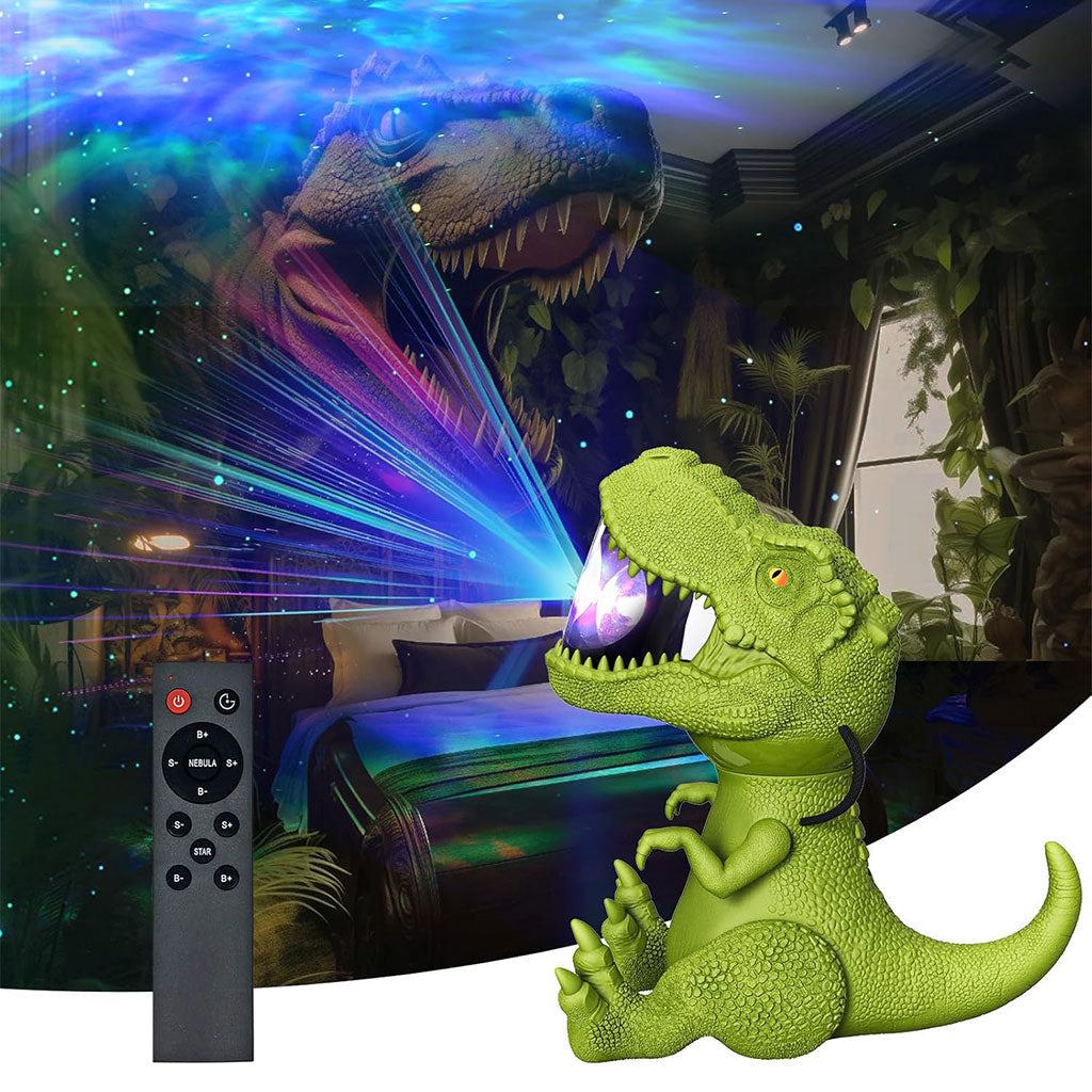 Dinosaure Projecteur Galaxie et Haut Parleur avec Télécommande – جهاز عرض نجوم ومكبر صوت تنزوت