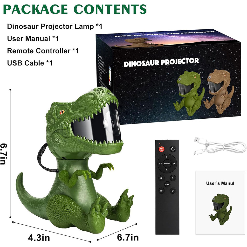 Dinosaure Projecteur Galaxie et Haut Parleur avec Télécommande – جهاز عرض نجوم ومكبر صوت تنزوت