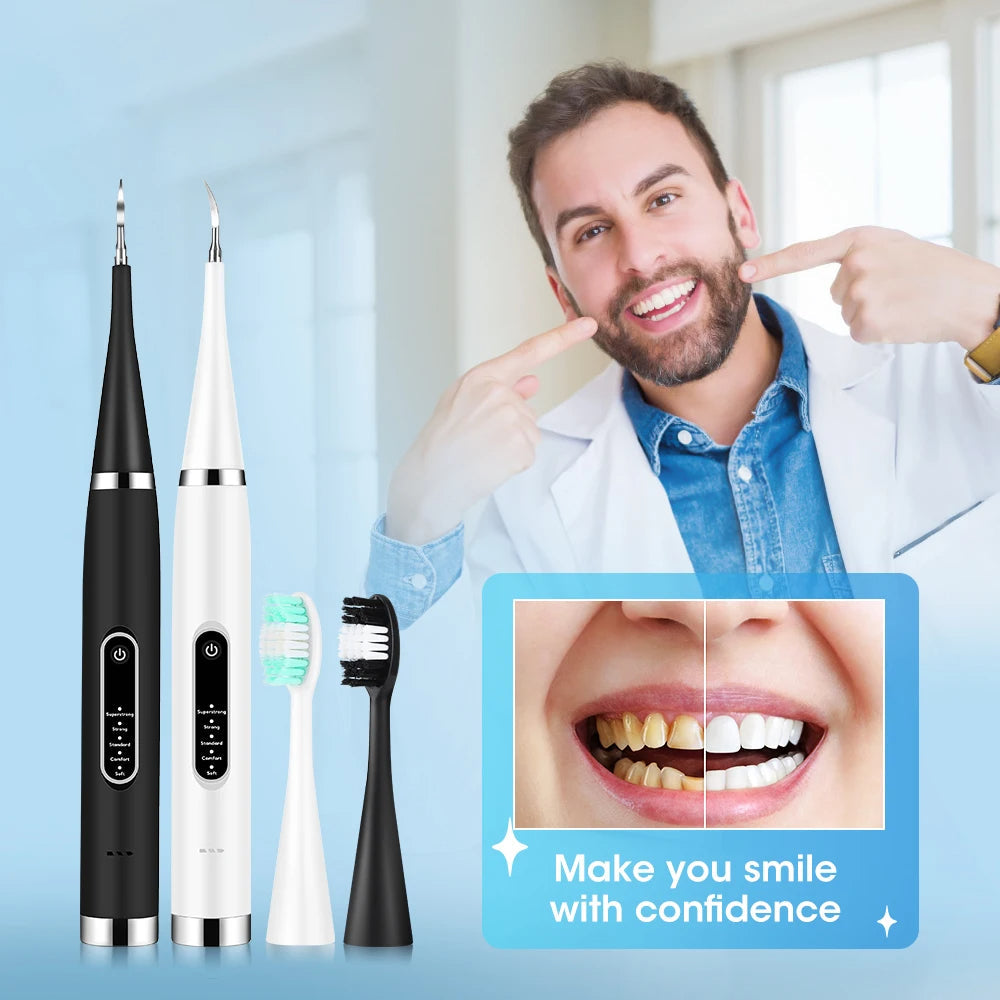 Détartreur dentaire et brosse à dents Électrique 5 Modes avec Miroir – قشارة الأسنان وفرشاة الأسنان الكهربائية 5 أوضاع مع مرآة تنزوت