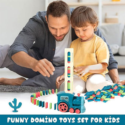 Train Automatique Dominos 80 Pièces Cadeau pour Garçons et Filles – لعبة قطار الدومينو تنزوت