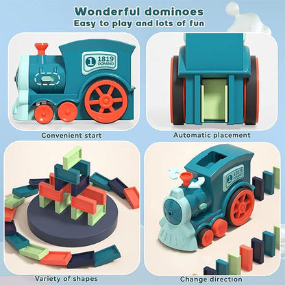 Train Automatique Dominos 80 Pièces Cadeau pour Garçons et Filles – لعبة قطار الدومينو تنزوت