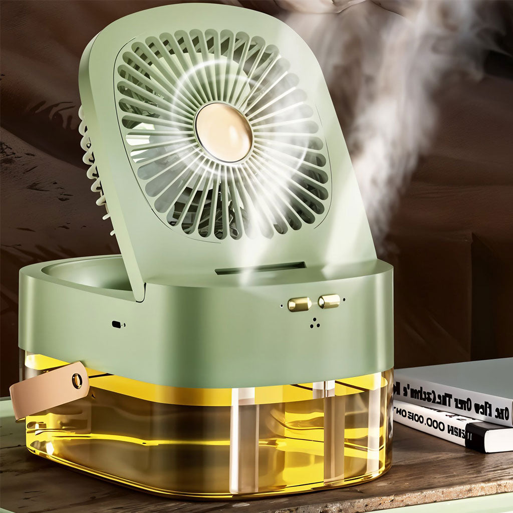 Ventilateur 3 Vitesses et Brumisateur avec Grand Réservoir – مروحة ومعطر جو 2في1 تنزوت