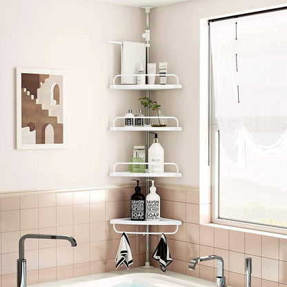 Étagère de douche d’angle à 4 niveaux réglable 320cm – رف حمام قابل للتعديل تنزوت