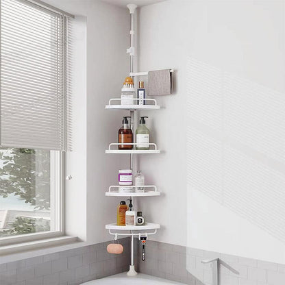 Étagère de douche d’angle à 4 niveaux réglable 320cm – رف حمام قابل للتعديل تنزوت