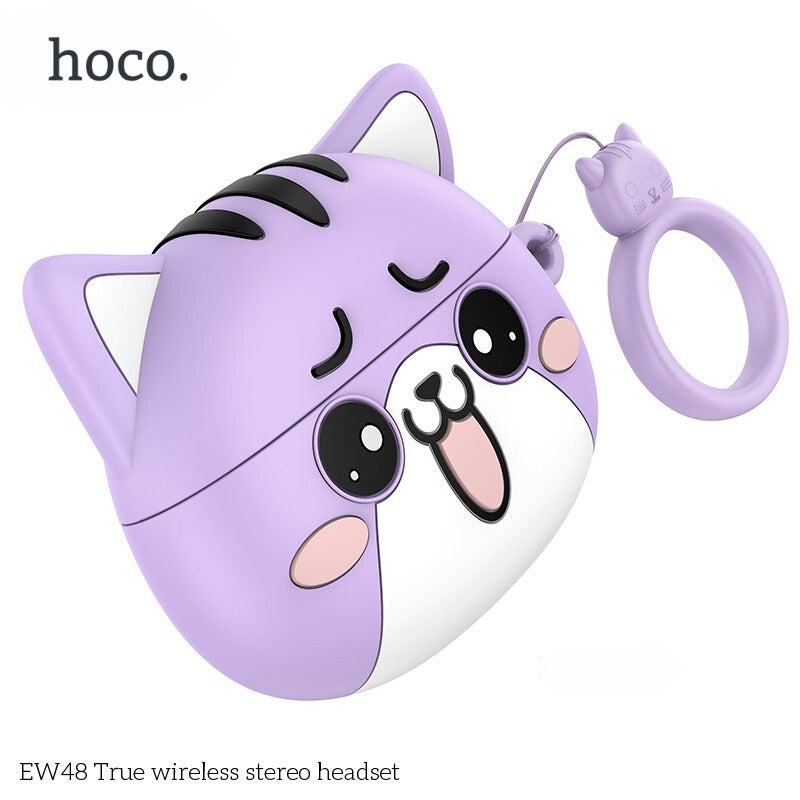 Hoco Écouteurs Sans Fil stéreo Bluetooth 5.3 + Case Forme De Chat TWS EW 48 - تنزوت