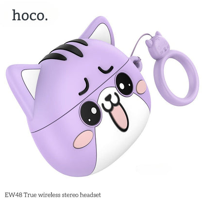 Hoco Écouteurs Sans Fil stéreo Bluetooth 5.3 + Case Forme De Chat TWS EW 48 - تنزوت