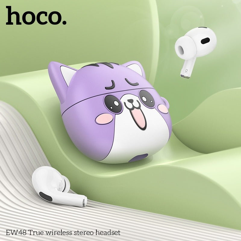 Hoco Écouteurs Sans Fil stéreo Bluetooth 5.3 + Case Forme De Chat TWS EW 48 - تنزوت