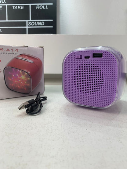 مكبر صوت محمول – Haut-parleur Mobile MS-A14 Son Puissant et Éclairage RGB Dynamique تنزوت