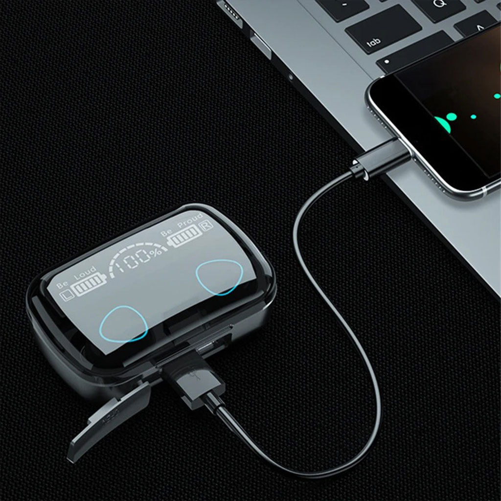 Ecouteurs Sans Fil M10 Stéréo Bluetooth 5.1 avec Powerbank - تنزوت