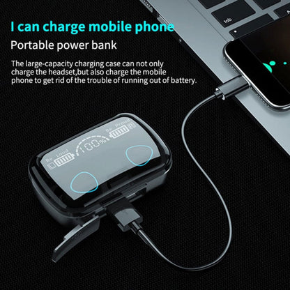 Ecouteurs Sans Fil M10 Stéréo Bluetooth 5.1 avec Powerbank - تنزوت