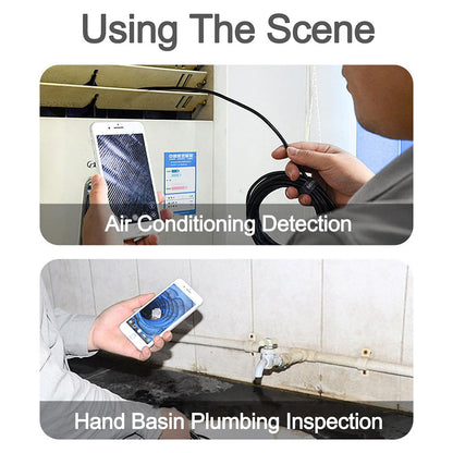 Endoscope WiFi Caméra d’inspection sans Fil 8 mm 6 LED réglables pour Smartphone – كاميرة للمناطق الضيقة - تنزوت