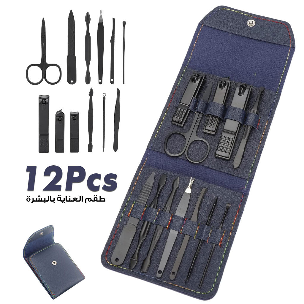 Ensembles 12 pcs de coupe-ongles professionnels en acier inoxydable تنزوت