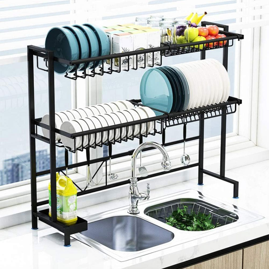Egouttoir-Vaisselle-Cuisine-Longueur-Extensible-Deux-Niveaux-avec-Grande-capacit-منظم-أواني-قابل-للتمدد.png