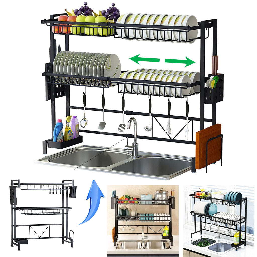 Egouttoir-Vaisselle-Cuisine-Longueur-Extensible-Deux-Niveaux-avec-Grande-capacit-منظم-أواني-قابل-للتمدد.png