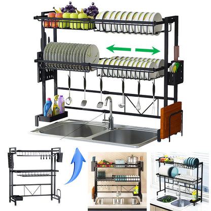 Egouttoir-Vaisselle-Cuisine-Longueur-Extensible-Deux-Niveaux-avec-Grande-capacit-منظم-أواني-قابل-للتمدد.png