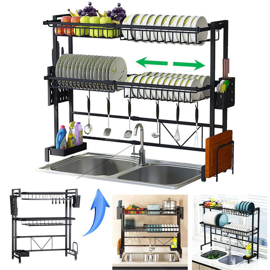Egouttoir-Vaisselle-Cuisine-Longueur-Extensible-Deux-Niveaux-avec-Grande-capacit-منظم-أواني-قابل-للتمدد.png