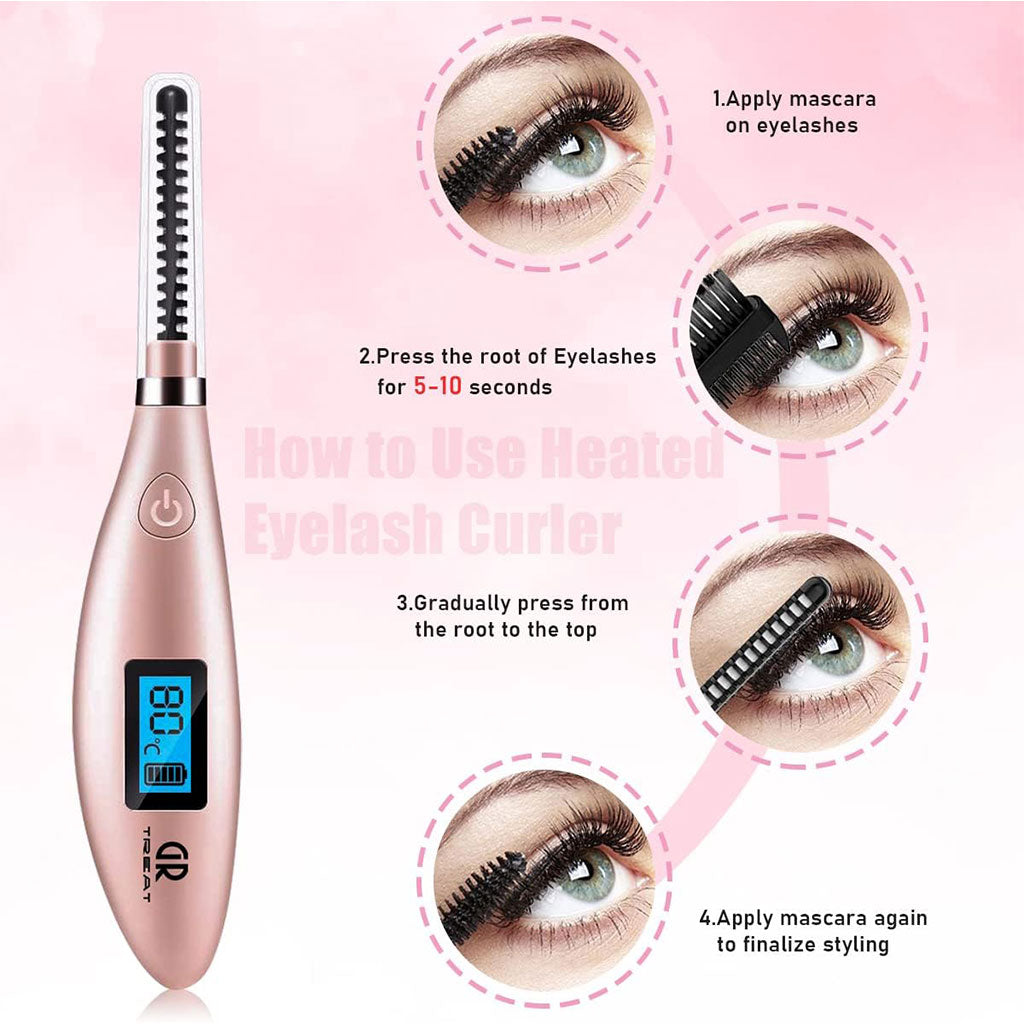 Recourbe Cils Chauffant à 3 Niveaux de Température Réglables – جهاز تكثيف الرموش تنزوت