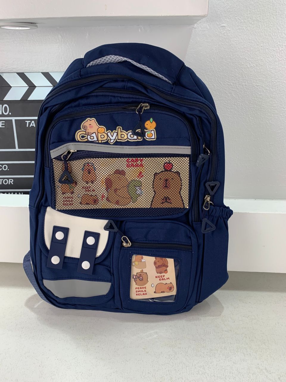 Sac-Dos-Enfant-Kawaii-Capybara-Bleu-Nuit-حقيبة-ظهر-للأطفال-أزرق-ليلي.png