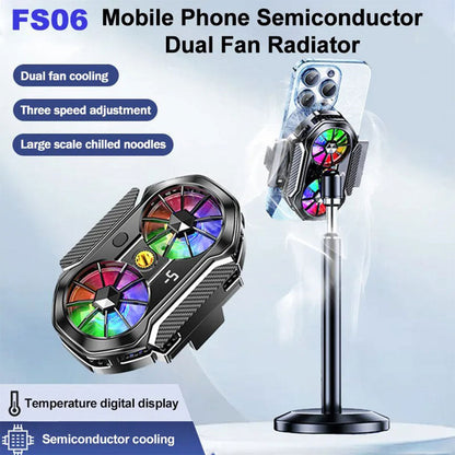 Refroidisseur de téléphone portable à double ventilateur FS06 – مبرد هواتف تنزوت