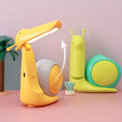Lampe Veilleuse Escargot Mignonne LED avec Porte-stylo – مصباح على شكل حلزون لمكتب الأطفال تنزوت