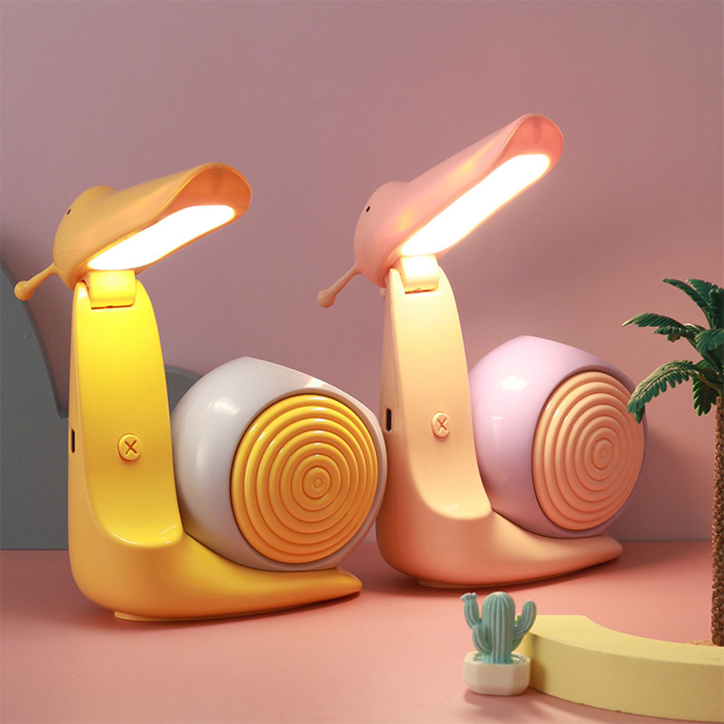Lampe Veilleuse Escargot Mignonne LED avec Porte-stylo – مصباح على شكل حلزون لمكتب الأطفال تنزوت