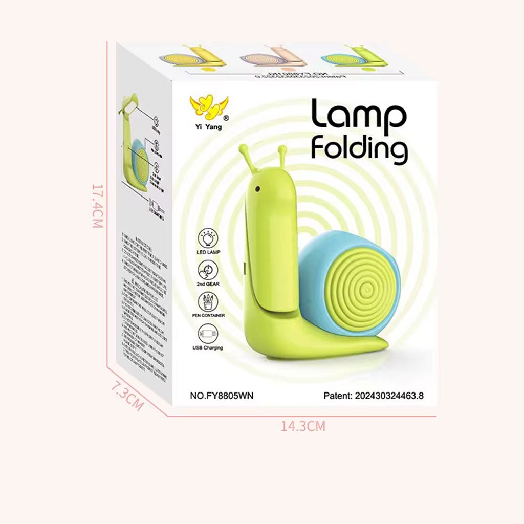 Lampe Veilleuse Escargot Mignonne LED avec Porte-stylo – مصباح على شكل حلزون لمكتب الأطفال تنزوت