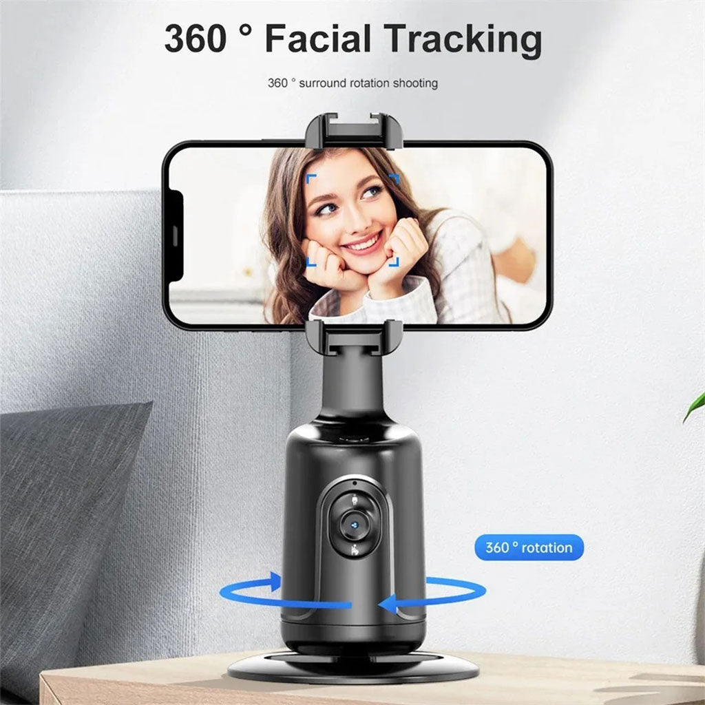 Stabilisateur de Bureau Intelligent 360° avec Suivi Automatique du Visage Pour Vlogging - تنزوت