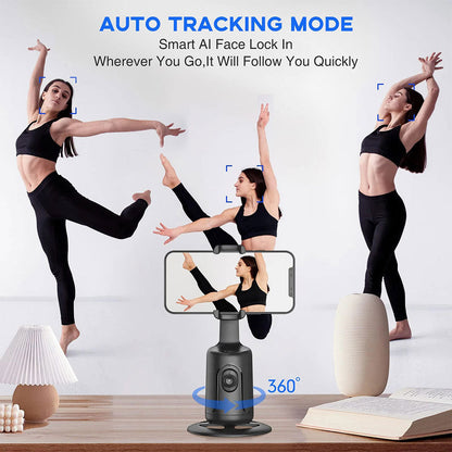 Stabilisateur de Bureau Intelligent 360° avec Suivi Automatique du Visage Pour Vlogging - تنزوت