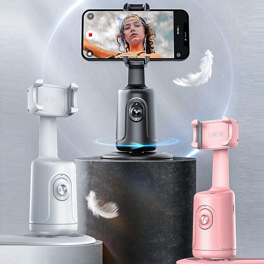 Stabilisateur de Bureau Intelligent 360° avec Suivi Automatique du Visage Pour Vlogging - تنزوت