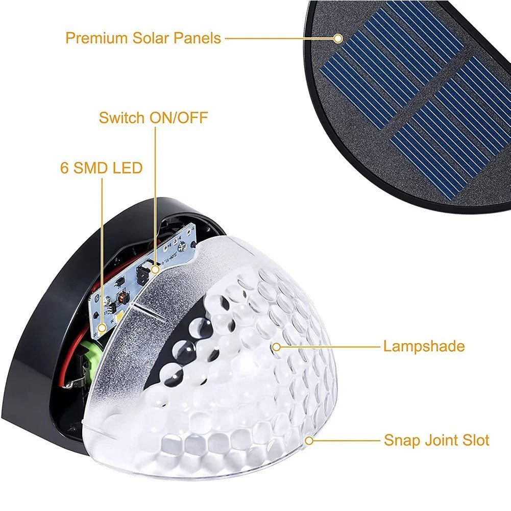 Pack 2 Lampes solaires pour clôture imperméable IP65 – مصابيح الإنارة الخارجية تنزوت