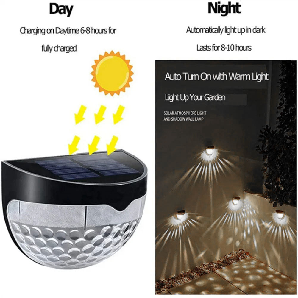 Pack 2 Lampes solaires pour clôture imperméable IP65 – مصابيح الإنارة الخارجية تنزوت