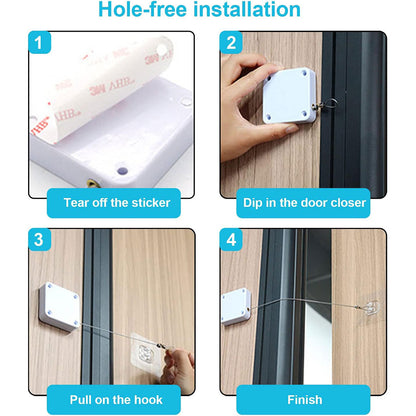 Ferme-porte automatique sans perforation – أداة غلق الباب أوتوماتكيا تنزوت